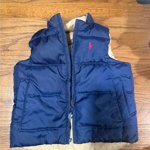 Reversible Polo Navy Blue Puffer Vest